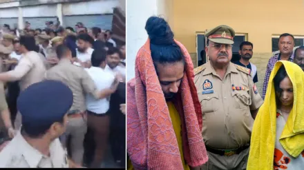 मर्चेंट नेवी अफसर की हत्या करने वाली पत्नी व उसके प्रेमी की कोर्ट में पेशी पर वकीलों ने की धुनाई