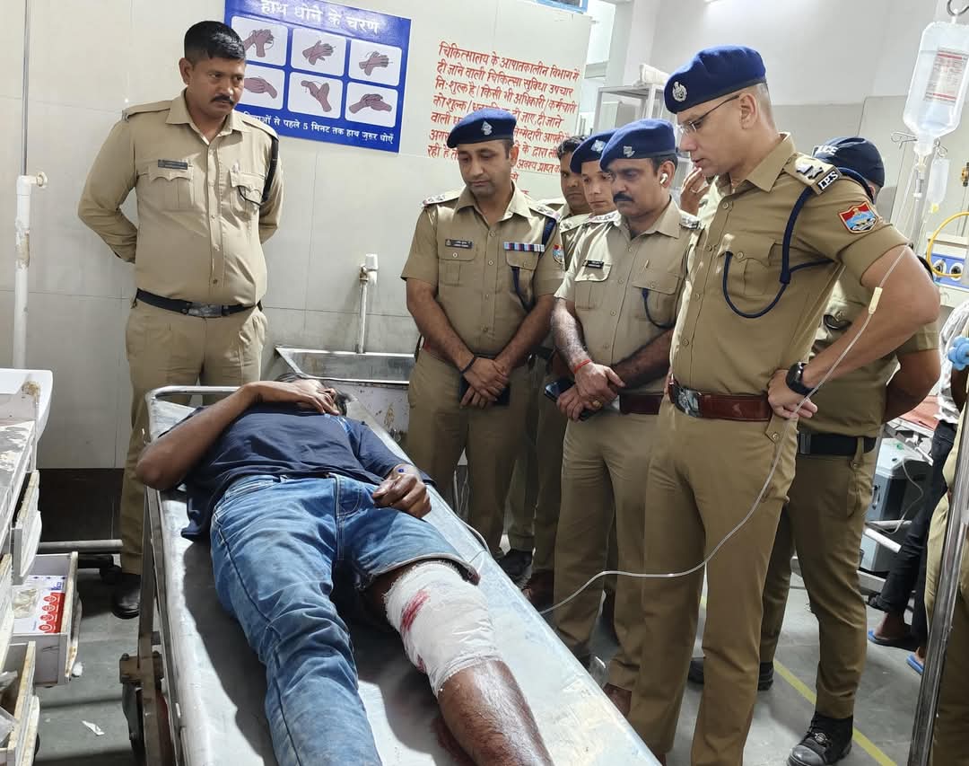 पेट्रोल पंप डकैती कांड के 5 बदमाश घायल, 1 बदमाश घायल