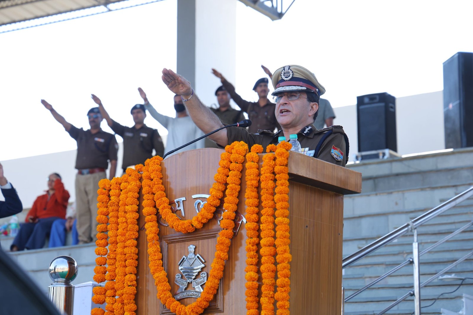 राष्ट्रीय एकता दिवस के अवसर पर पुलिस लाइन में आयोजित की गई परेड